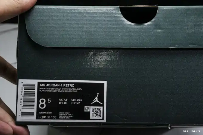 Kick Theory Oxidized Jordan 4 Air FQ8138-103 Green 0529